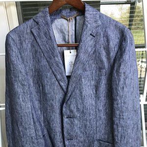 Eleventy Platinum Sport Jacket Chambray Unlined